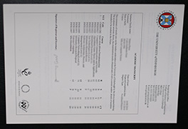 University of Edinburgh transcript sample