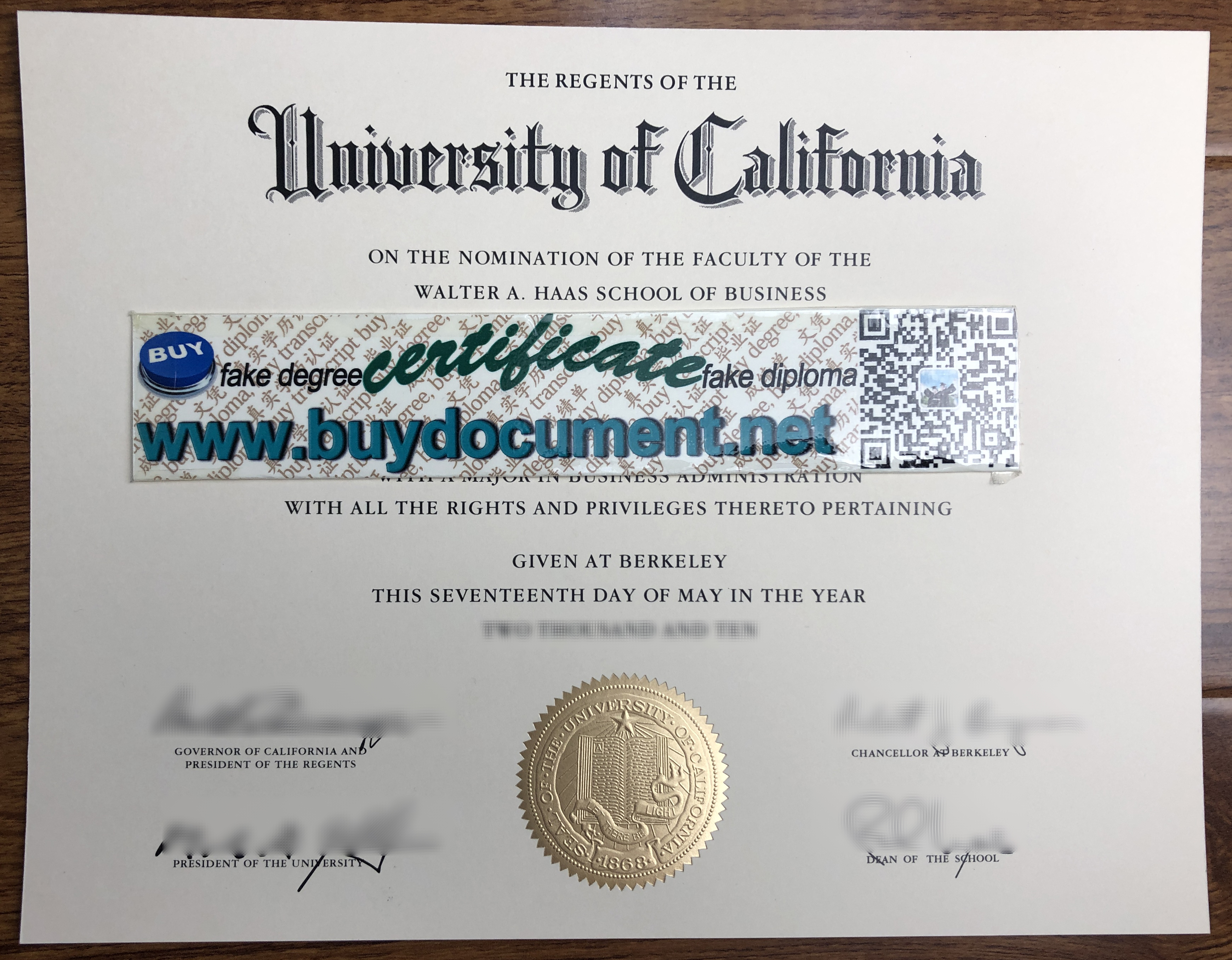  Where To Buy T he University Of California Fake Degree