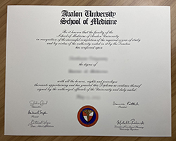 Get AUSOM Doctor of Medicine Degree. Fake Avalon University School of Medicine Di