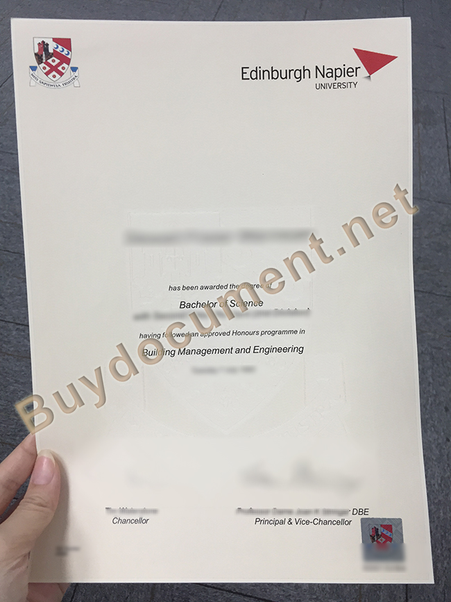 Edinburgh Napier University degree order, fake Edinburgh Napier University diploma