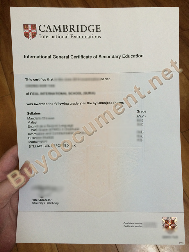 buy IGCSE fake certificate, IGCSE certificate order