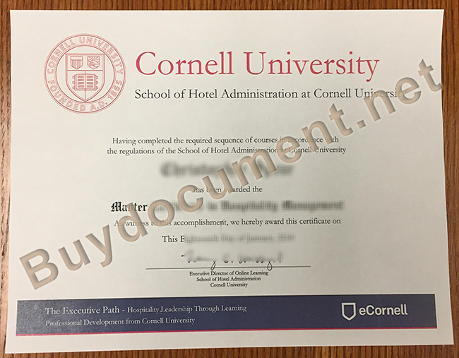 Cornell University School of Hotel Administration DIPLOMA, FAKE Cornell University School of Hotel Administration DEGREE