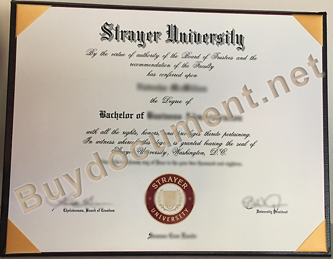 Strayer University diploma, fake Strayer University degree