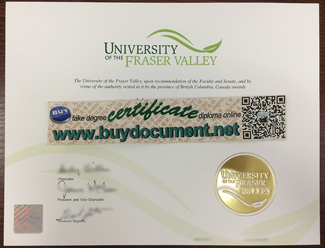 fake University of the Fraser Valley diploma, University of the Fraser Valley degree