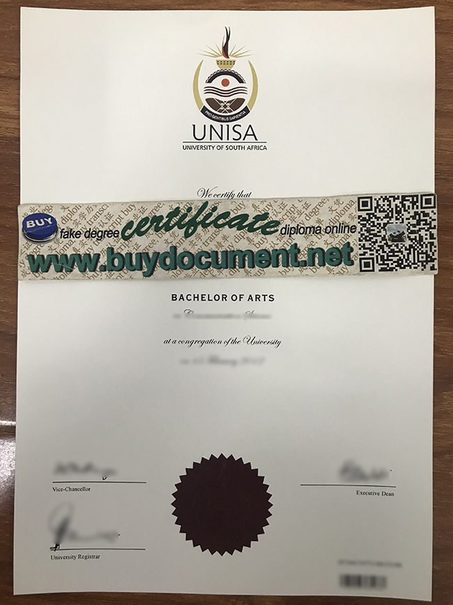 University of South Africa diploma, University of South Africa degree, buy fake certificate