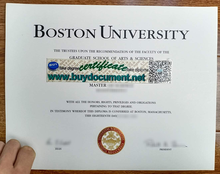 Boston University diploma