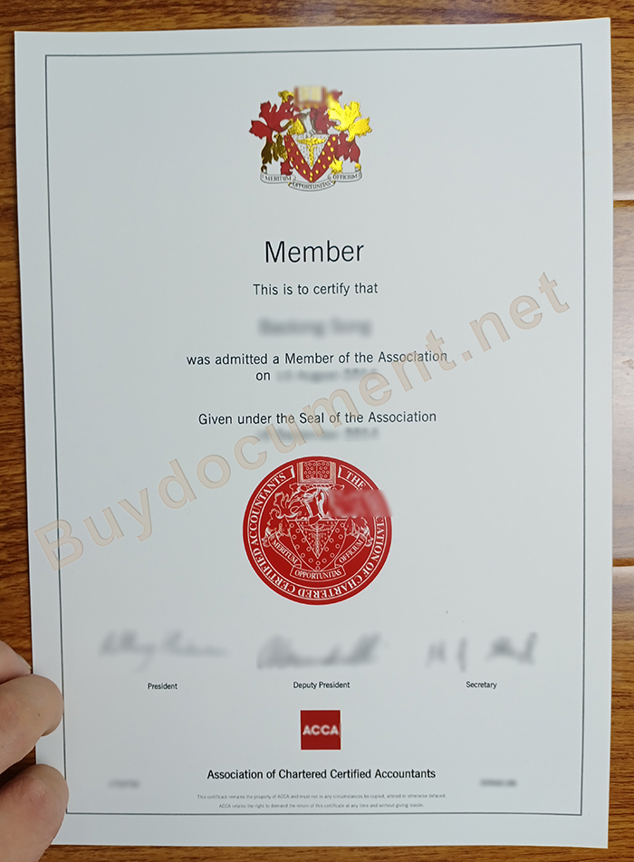 ACCA certificate