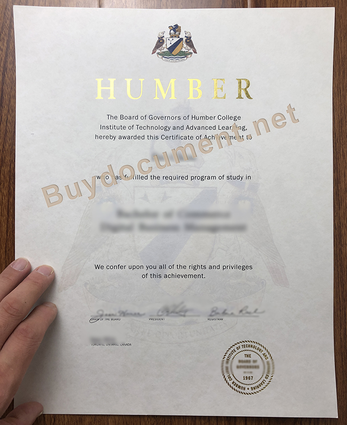 Humber College diploma