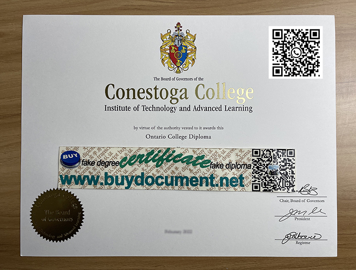 Conestoga College diploma, Conestoga College degree, Conestoga College transcript.