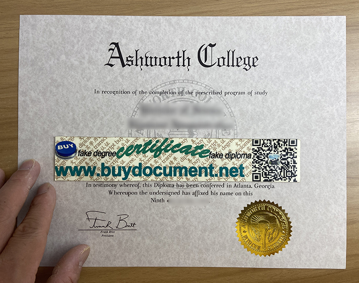 Ashworth College diploma