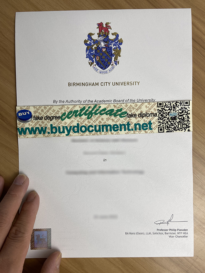 Birmingham City University diploma