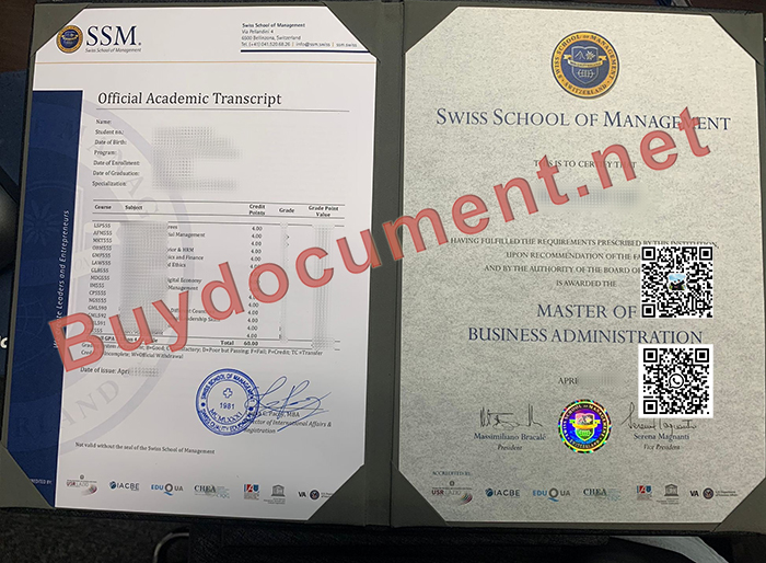 SSM degree with transcript.