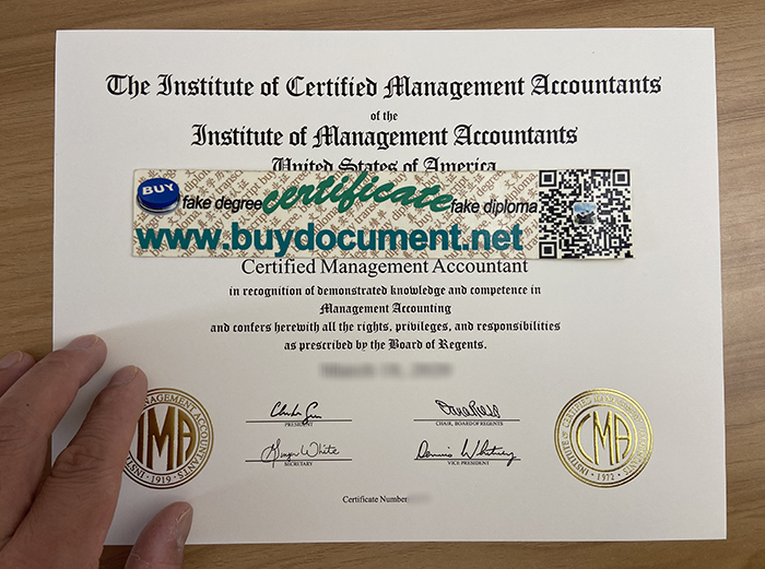 CMA certificate