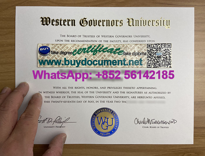 Fake Western Governors University diploma. Buy WGU degree.